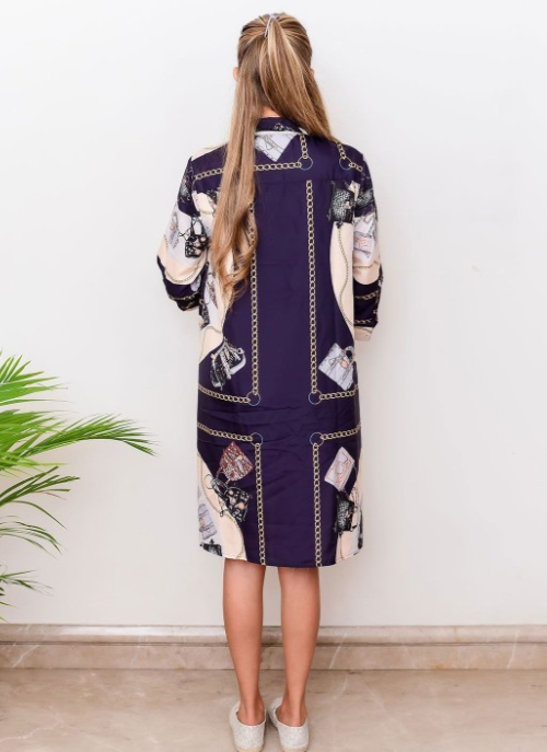 Printed Maternity Gown - Image 4