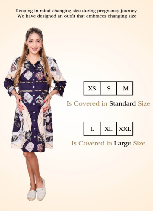 Printed Maternity Gown - Image 6