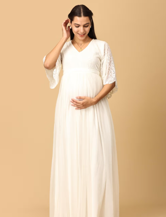 White Maternity Gown
