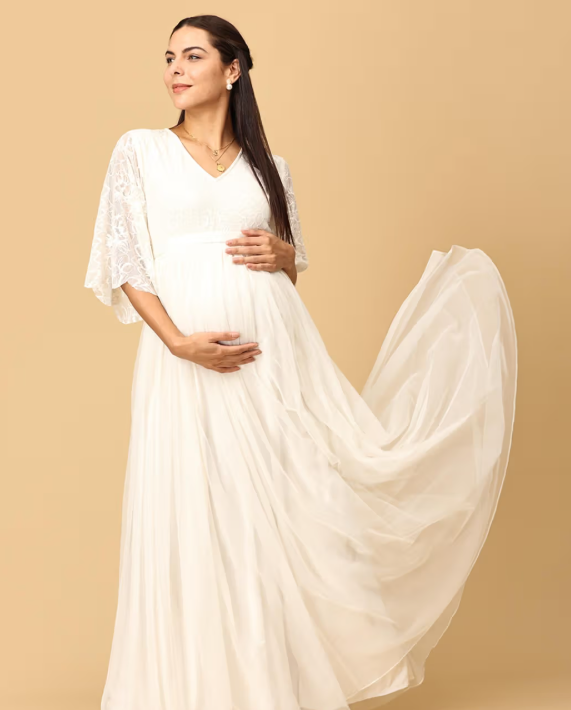White Maternity Gown - Image 4