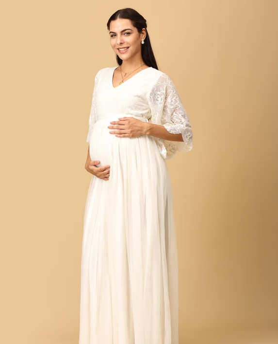 White Maternity Gown - Image 5