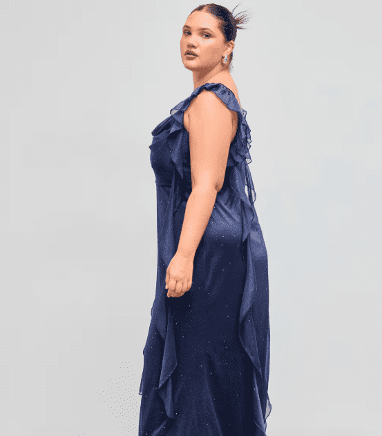 Cowl Neck Plus Size Gown - Image 2